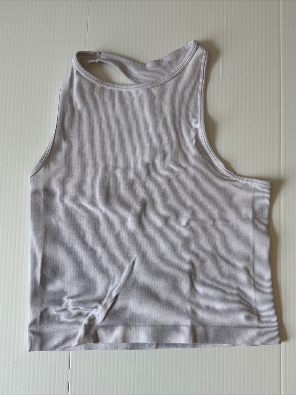 Free People Intimately White Ribbed Racerback Seamless Crop Tank Brami Medium